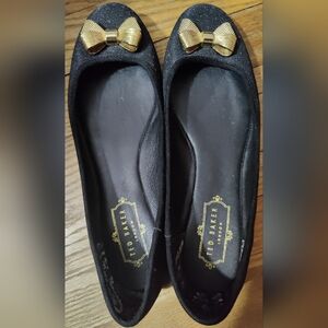 (Used)TED BAKER WOMEN'S IMME J TEXT AF BALLET FLAT (Used)